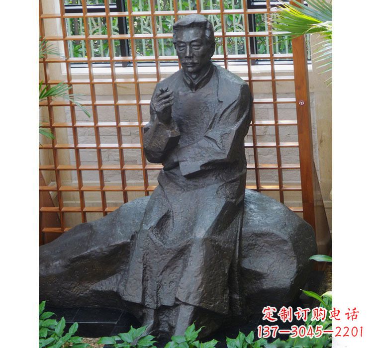 温州铜雕校园名人鲁迅