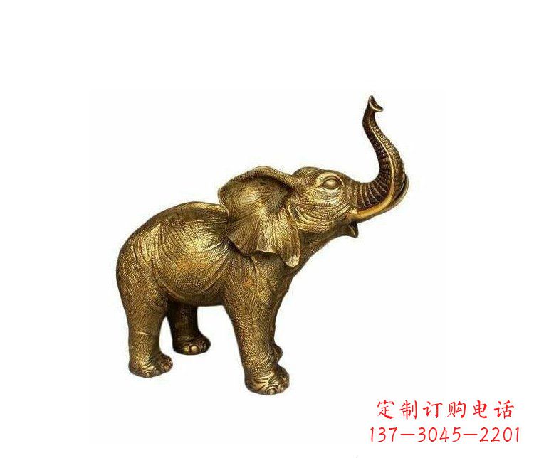 温州铜雕园林动物小象雕塑