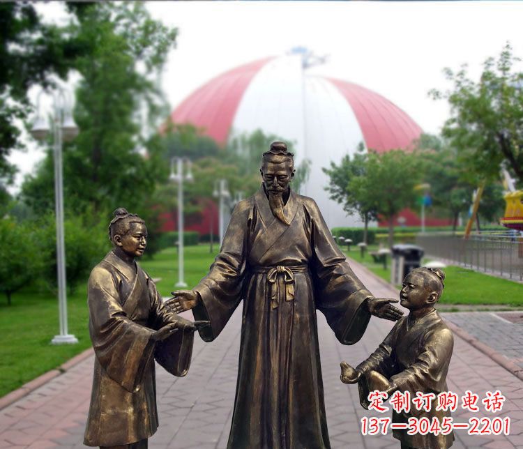 温州铜雕园林孔融让梨