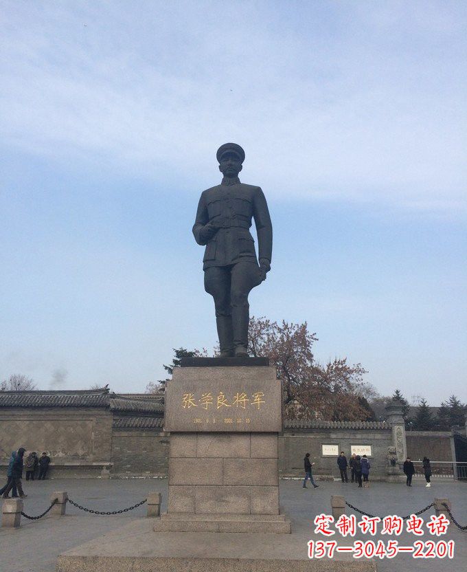 温州铜雕张学良近代名人雕塑