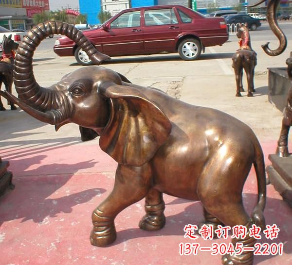 温州铜雕长鼻大象