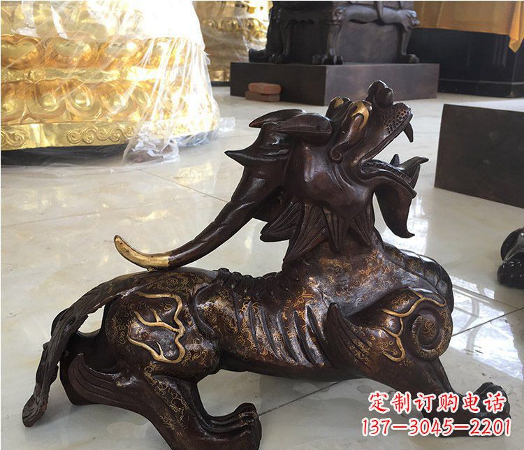 温州铜雕招财辟邪貔貅雕塑摆件