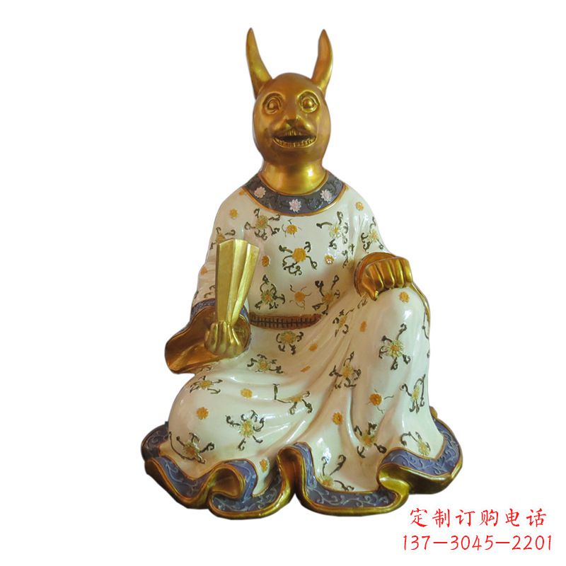 温州兔-玻璃钢彩绘生肖雕塑