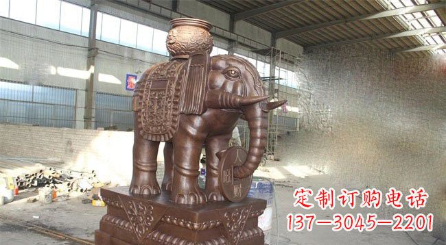 温州驮宝大象铜雕