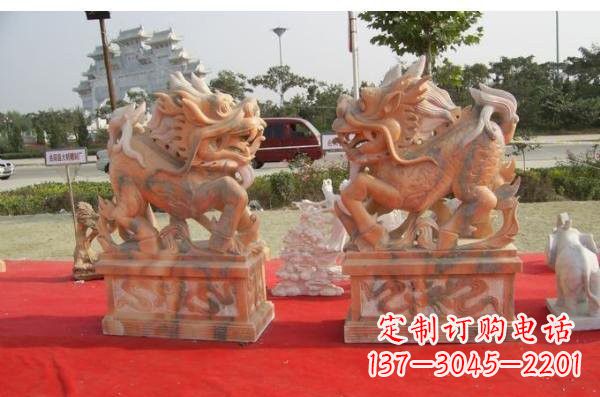 温州晚霞红葫芦麒麟雕塑