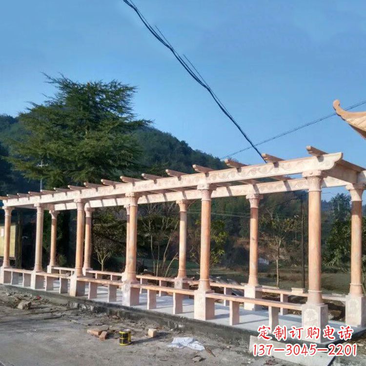 温州晚霞红花架长廊
