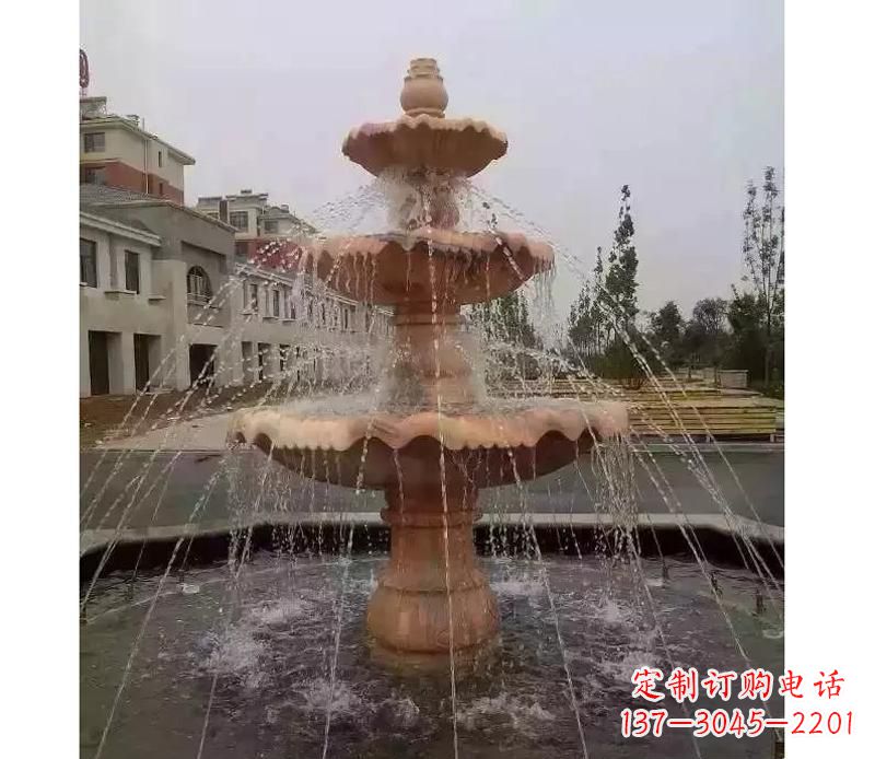 温州晚霞红喷泉雕塑