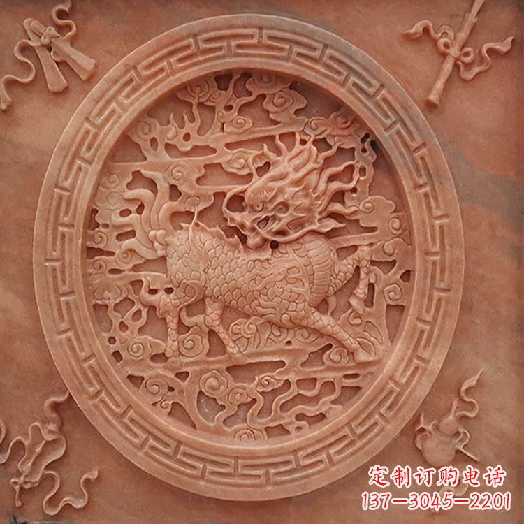 温州晚霞红麒麟建筑装饰壁画