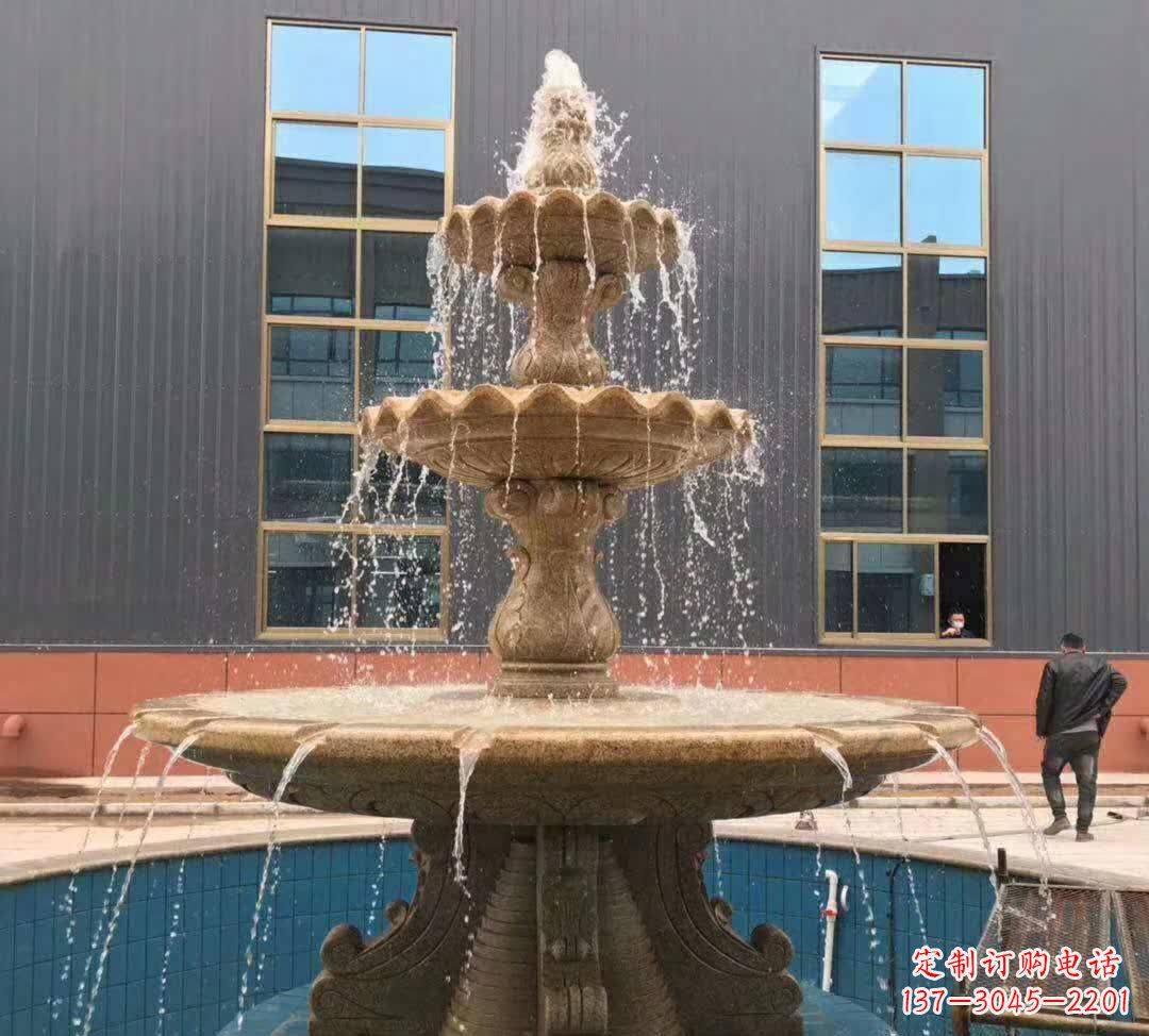 温州晚霞红三层音乐喷泉