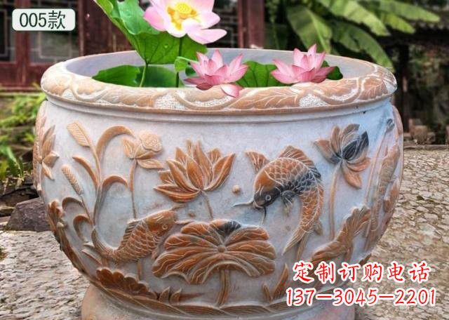 温州晚霞红水缸鱼缸雕塑