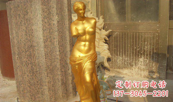 温州维纳斯玻璃钢仿铜西方人物雕塑 (2)