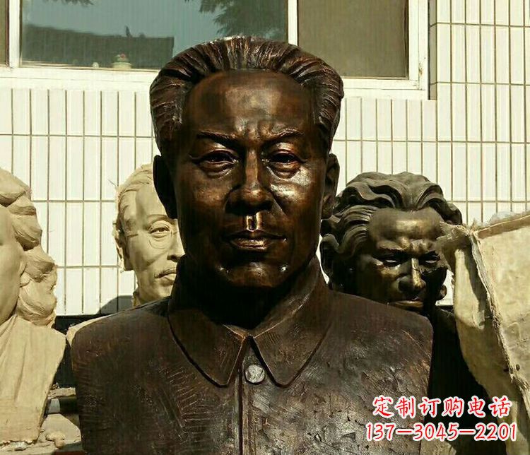 温州伟人刘少奇胸像铜雕