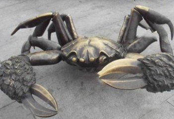 温州中领雕塑以传统工艺出品的螃蟹铜雕，是杰出…
