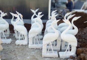 温州精美工艺，传统雕刻——仙鹤石塑