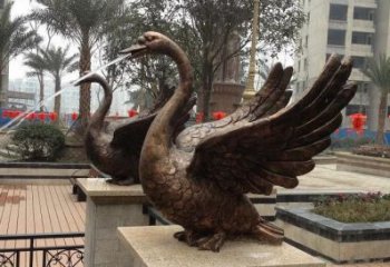 温州专业制作铜质天鹅雕塑