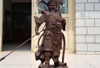温州唯美古典风格关公铜雕像