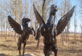 温州优雅传神的飞马铜雕