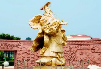 温州中领雕塑：秦始皇鎏金铜雕塑像
