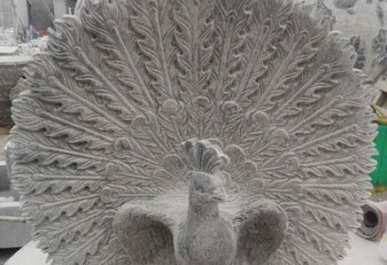 温州孔雀开屏石雕，艺术仿古风华