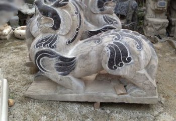 温州手工精雕青石貔貅雕塑