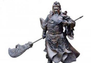温州关羽青铜雕塑，传承历史的精神
