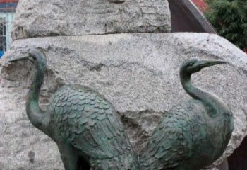 温州青铜仙鹤公园动物雕塑--令人叹为观止的完美艺术品