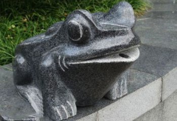 温州活力四射的青蛙喷水雕塑