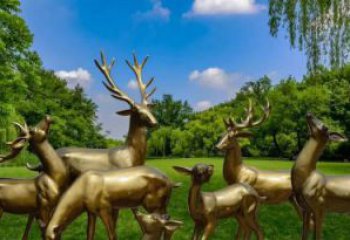 温州群雄逐鹿，高贵精美的鹿雕塑