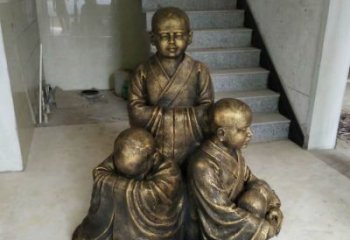 温州中国领雕塑推出的金色佛祖三像是一件令人惊…