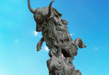 温州中领雕塑神牛踏波铜雕