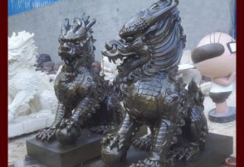 温州中领雕塑的麒麟铜雕是塑造精美的工艺结果。…