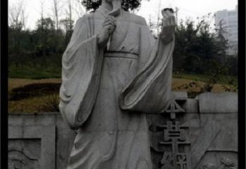 温州传承古代名医李时珍精神的李时珍雕塑