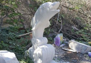 温州石雕海豚海浪