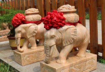 温州把大象的能量带入家庭——石雕聚宝盆大象雕塑
