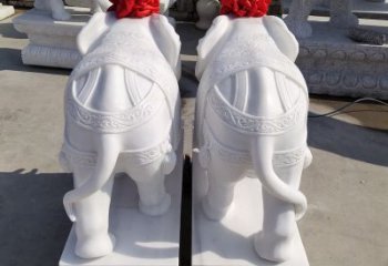 温州精美大象雕塑天然水晶石材塑造
