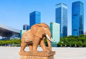 温州大象雕塑，现代大象喷水雕塑，营造雅致优雅氛围