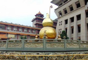 温州铜雕葫芦公园景观雕塑