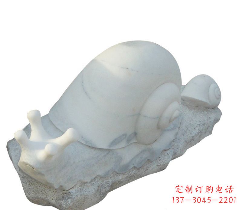 温州蜗牛石雕公园动物摆件