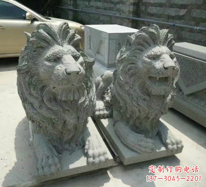 温州卧式狮子石雕