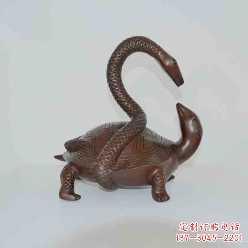 温州乌龟背蛇龟蛇铜雕