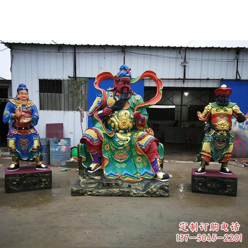 温州武财神关公彩绘雕塑