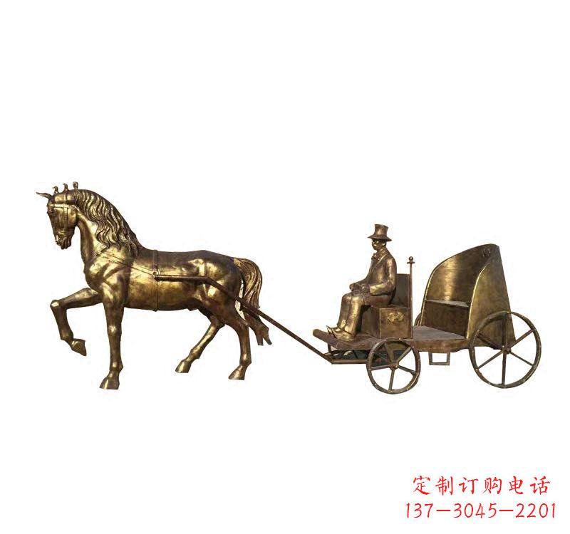 温州西方马车铜雕