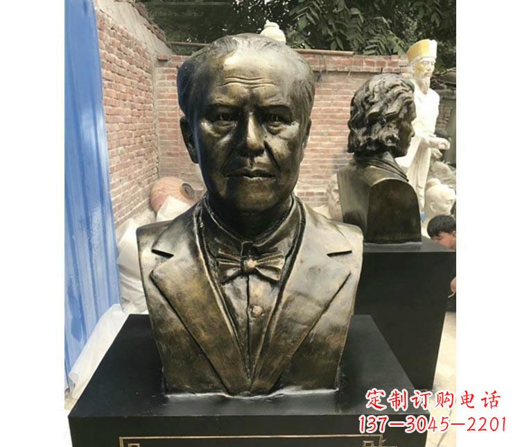 温州西方名人爱迪生胸像铜雕
