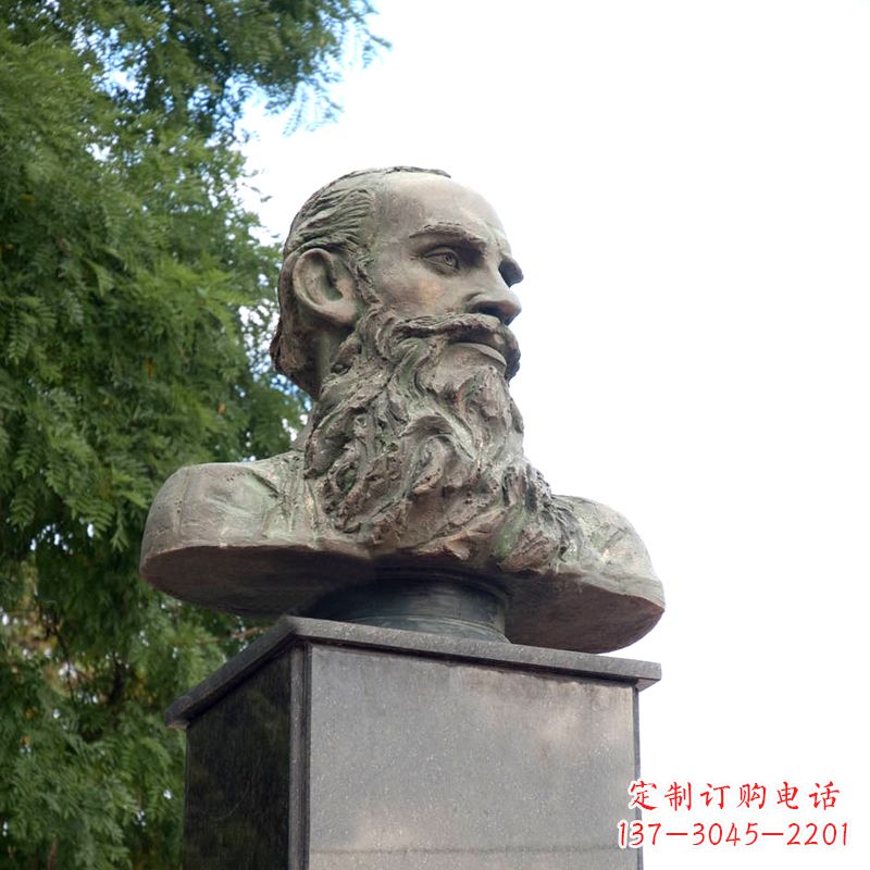 温州西方名人俄国现实主义作家托尔斯泰胸像雕塑摆件