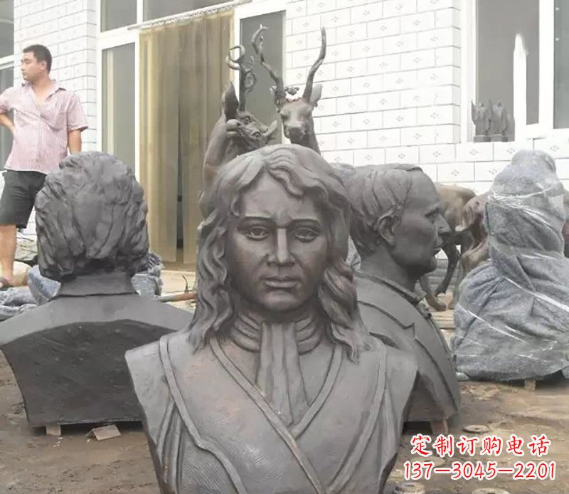 温州西方名人胸雕铜雕