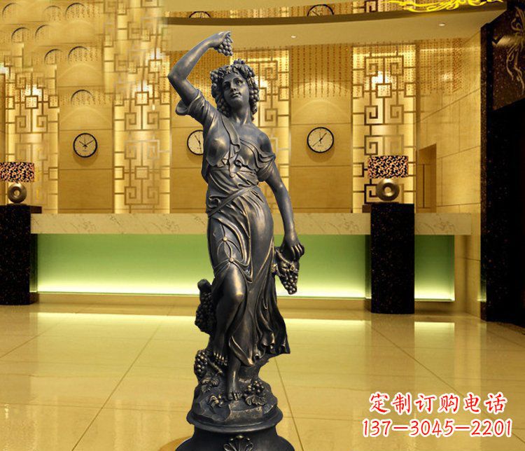 温州西方女人别墅景观铜雕塑 (2)