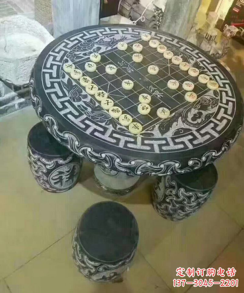 温州下象棋石桌凳 