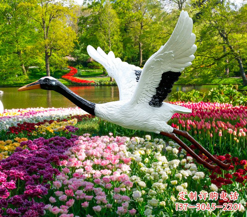 温州仙鹤雕塑灯