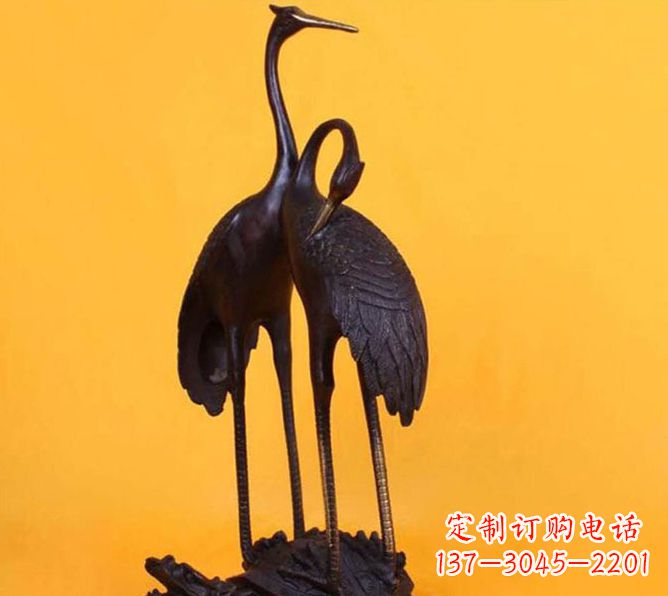 温州仙鹤雕塑铜