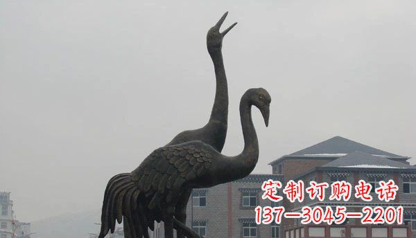 温州仙鹤公园景观铜雕